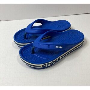 CROCS Bayaband Flip Flop Comfort Unisex Royal Blue Sandals - Children Size 10